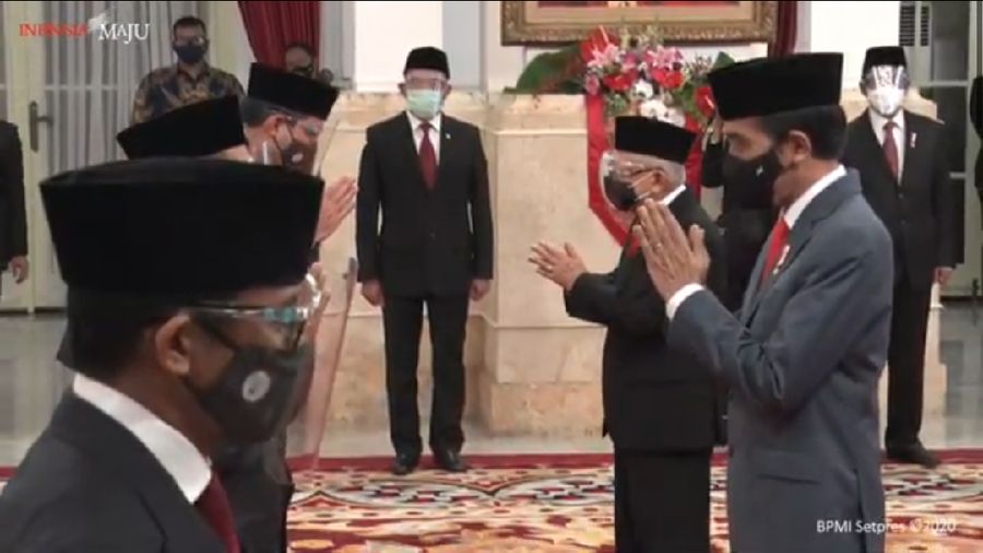 Pelantikan Menteri Baru Jokowi/Youtube Setpres