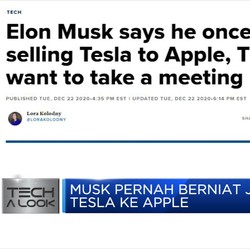 Ternyata Musk Pernah Berniat Jual Tesla ke Apple