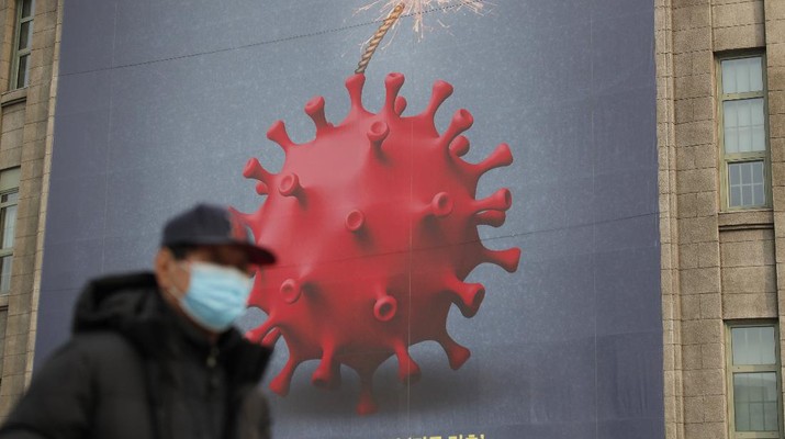 Pandemi Covid-19 di China. (AP/Lee Jin-man) Pandemi Covid-19 di China. (AP/Lee Jin-man)