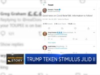 Trump Tanda Tangani Stimulus Fiskal USD 2,3 Triliun