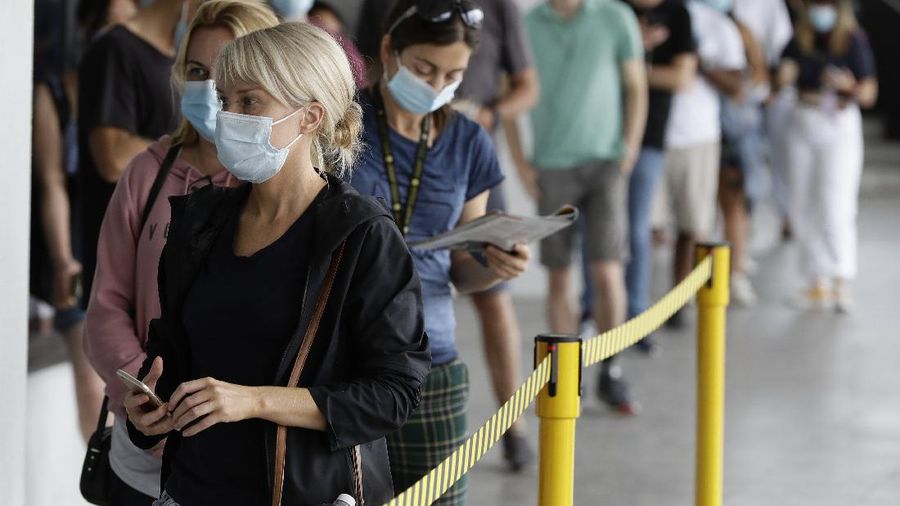 Klaster baru virus korona (covid-19) muncul di kota Sydney. (AP/Mark Baker)