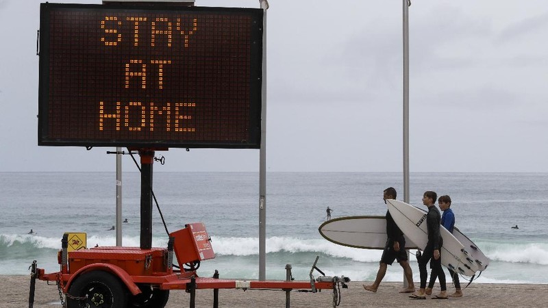 Klaster baru virus korona (covid-19) muncul di kota Sydney. (AP/Mark Baker)