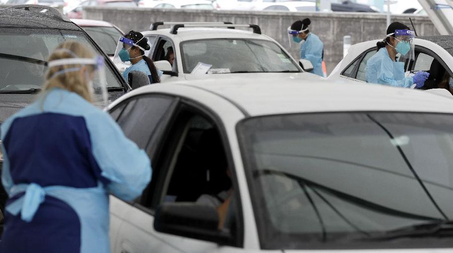 Klaster baru virus korona (covid-19) muncul di kota Sydney. (AP/Mark Baker)