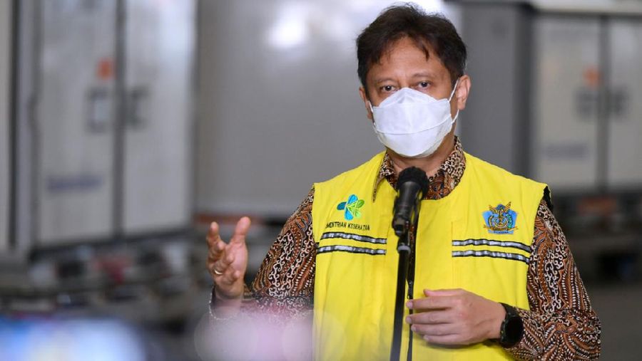 Menteri Kesehatan Budi Gunadi Sadikin saat Konfrensi Pers Kedatangan Vaksin Covid-19 Tahap 2, Bandara Soekarno Hatta, 31 Desember 2020. (Biro Pers Sekretariat Presiden/Muchlis Jr)