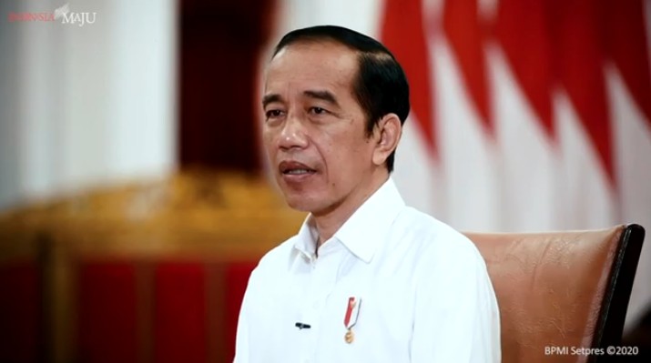 Sambutan Presiden Joko Widodo Menyambut Tahun 2021. (Tangkapan Layar Youtube Sekretariat Presiden)
