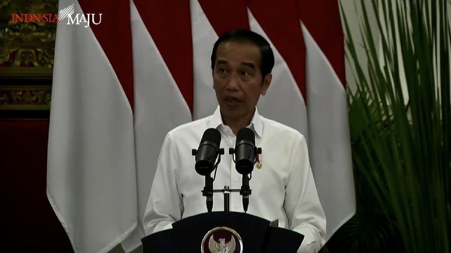 Presiden RI, Jokowi di Peluncuran Bantuan Tunai Se-Indonesia Tahun 2021, Istana Negara, 4 Januari 2021 (Youtube)