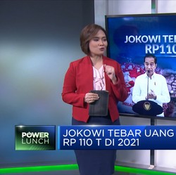 Jokowi Tebar Uang Tunai Rp 110 T di 2021