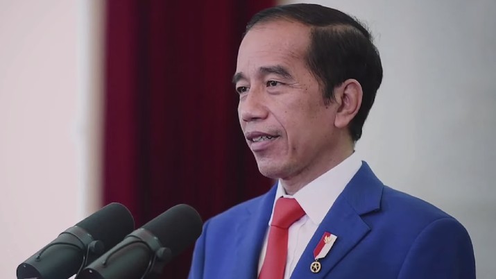 Presiden RI Jokowi di Rapat Terbuka Dies Natalis KE-58 Universitas Brawijaya (Tangkap[an Layar Youtube)