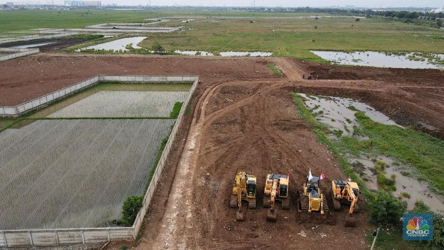 Intip Lahan TPU Rorotan yang Akan Dijadikan TPU Khusus Covid-19 (CNBC Indonesia/Andrean Kristianto)