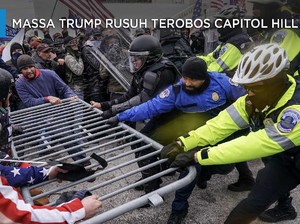 Massa Trump Rusuh Terobos Capitol Hill AS