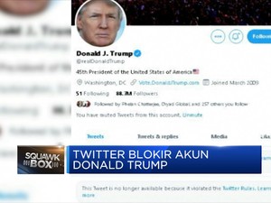 Twitter Blokir Akun Donald Trump