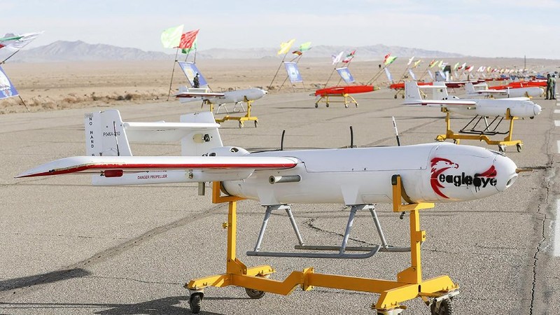 In this photo released on Wednesday, Jan. 6, 2021 by the Iranian army, a drone is launched during a military exercise in undisclosed location in Iran. On Tuesday, the Iranian military began a wide-ranging, two-day aerial drill in the country's north, state media reported, featuring combat and surveillance unmanned aircraft, as well as naval drones dispatched from vessels in Iran's southern waters. (Iranian Army via AP)
