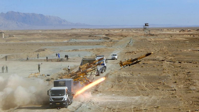In this photo released on Wednesday, Jan. 6, 2021 by the Iranian army, a drone is launched during a military exercise in undisclosed location in Iran. On Tuesday, the Iranian military began a wide-ranging, two-day aerial drill in the country's north, state media reported, featuring combat and surveillance unmanned aircraft, as well as naval drones dispatched from vessels in Iran's southern waters. (Iranian Army via AP)
