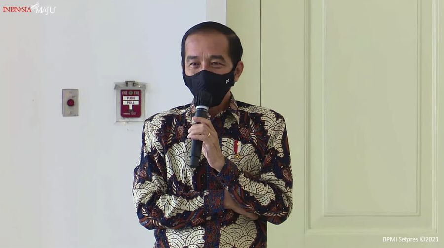 Jokowi di acara Pemberian Bantuan Modal Kerja (BMK), Istana Kepresidenan Bogor, 8 Januari 2021 (Tangkapan Layar Youtube)