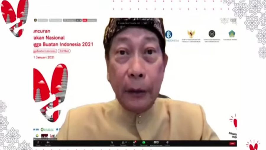 Direktur Utama PT Bank Central Asia Tbk (BBCA) Jahja Setiaatmadja dalam acara Peluncuran Gerakan Nasional Bangga Buatan Indonesia (Tangkapan Layar)