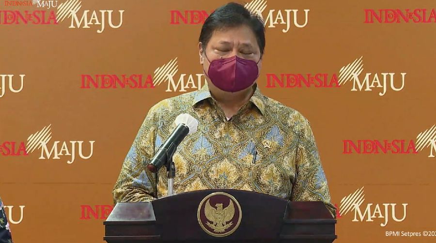 Menteri Koordinator Bidang Perekonomian Airlangga Hartarto (Tangkapan Layar Youtube Sekretariat Presiden)