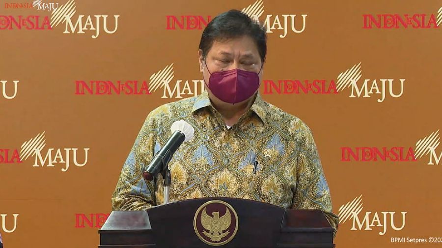 Menteri Koordinator Bidang Perekonomian Airlangga Hartarto (Tangkapan Layar Youtube Sekretariat Presiden)