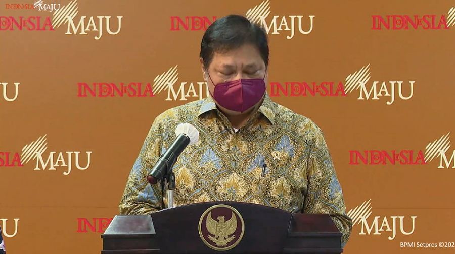 Menteri Koordinator Bidang Perekonomian Airlangga Hartarto (Tangkapan Layar Youtube Sekretariat Presiden)
