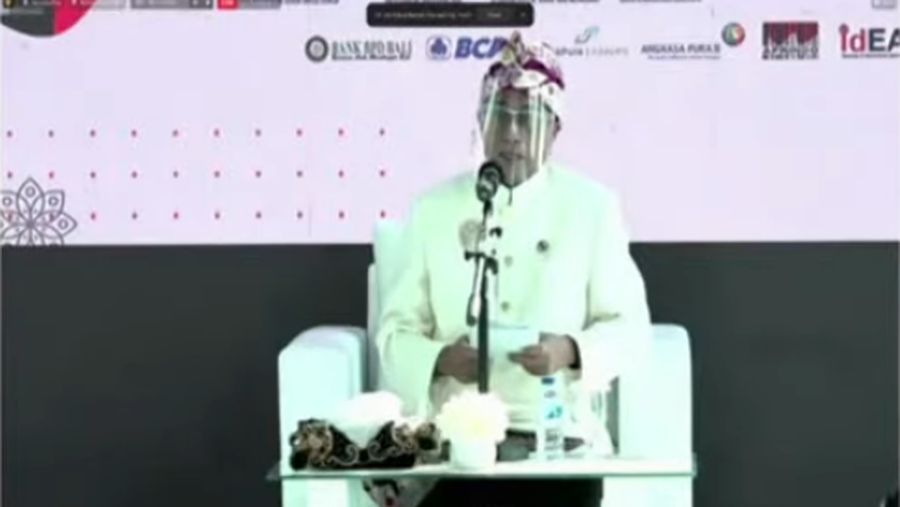 Menteri Perhubungan Budi Karya Sumadi dalam acara Peluncuran Gerakan Nasional Bangga Buatan Indonesia (Tangkapan Layar)