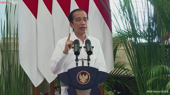 Presiden Joko Widodo dalam Peresmian Pembukaan Rapat Kerja Nasional Pembangunan Pertanian Tahun 2021, 11 Januari 2021 (Tangkapan Layar Youtube Sekretariat Presiden) Presiden Joko Widodo dalam Peresmian Pembukaan Rapat Kerja Nasional Pembangunan Pertanian Tahun 2021, 11 Januari 2021 (Tangkapan Layar Youtube Sekretariat Presiden)