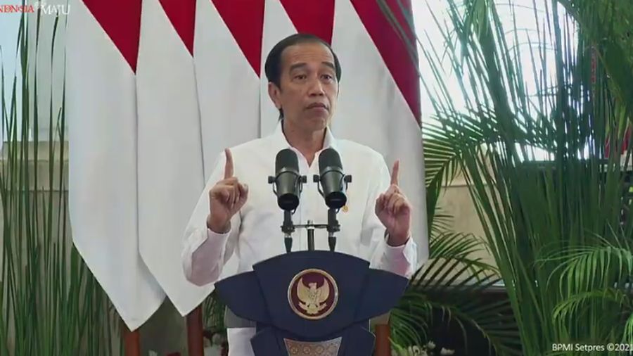 Presiden Joko Widodo dalam Peresmian Pembukaan Rapat Kerja Nasional Pembangunan Pertanian Tahun 2021, 11 Januari 2021 (Tangkapan Layar Youtube Sekretariat Presiden)