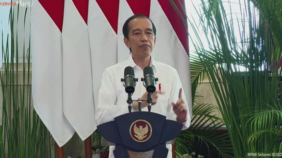 Presiden Joko Widodo dalam Peresmian Pembukaan Rapat Kerja Nasional Pembangunan Pertanian Tahun 2021, 11 Januari 2021 (Tangkapan Layar Youtube Sekretariat Presiden)