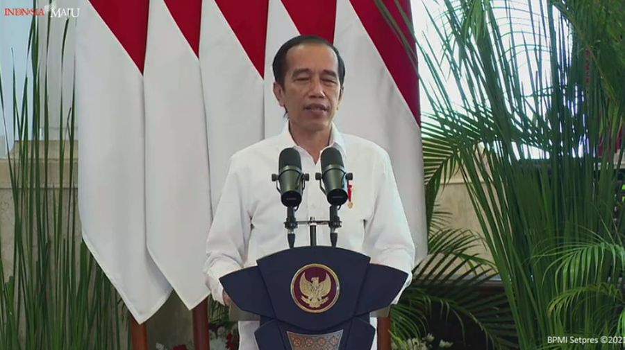 Presiden Joko Widodo dalam Peresmian Pembukaan Rapat Kerja Nasional Pembangunan Pertanian Tahun 2021, 11 Januari 2021 (Tangkapan Layar Youtube Sekretariat Presiden)