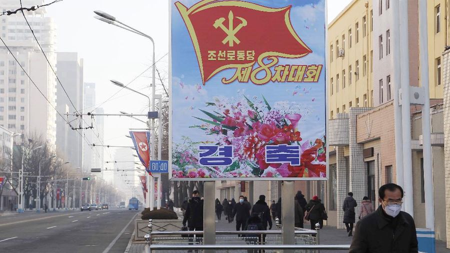 In this photo provided by the North Korean government, North Korean leader Kim Jong Un attends the ruling party congress in Pyongyang, North Korean, Sunday, Jan. 10, 2021. Kim was given a new title, “general secretary” of the ruling Workers’ Party, formerly held by his late father and grandfather, state media reported Monday, Jan. 11, in what appears to a symbolic move aimed at bolstering his authority amid growing economic challenges. Independent journalists were not given access to cover the event depicted in this image distributed by the North Korean government. The content of this image is as provided and cannot be independently verified. Korean language watermark on image as provided by source reads: 