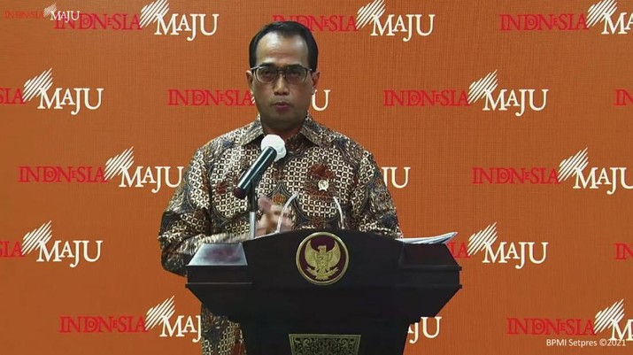 Menteri Perhubungan Budi Karya Sumadi Menteri Perhubungan Budi Karya Sumadi (tangkapan Layar Youtube Sekretariat Presiden)