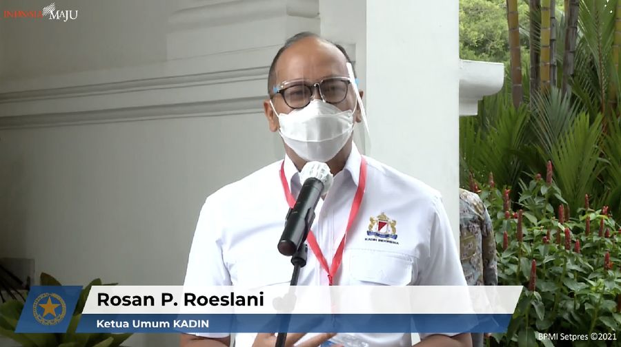 Ketua Umum Kamar Dagang Industri Indonesia (Kadin Indonesia), Rosan Perkasa Roeslani (Tangkapan Layar Youtube Sekretariat Presiden)