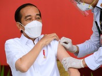 Jokowi Suntik Vaksin hingga Kemanjuran Sinovac Brasil 50%