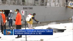 Basarnas Temukan Bagian Tubuh Korban Sriwijaya SJ 182