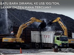 Batu Bara Diramal ke US$ 100/ton, Saham Emiten Mana Tercuan?
