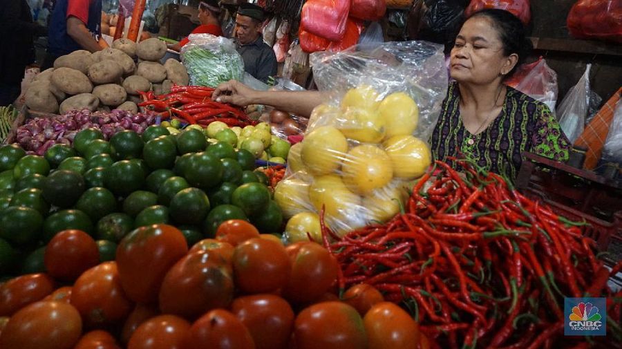 Ilustrasi Pasar Kebayoran Lama. (CNBC Indonesia/Muhammad Sabki)