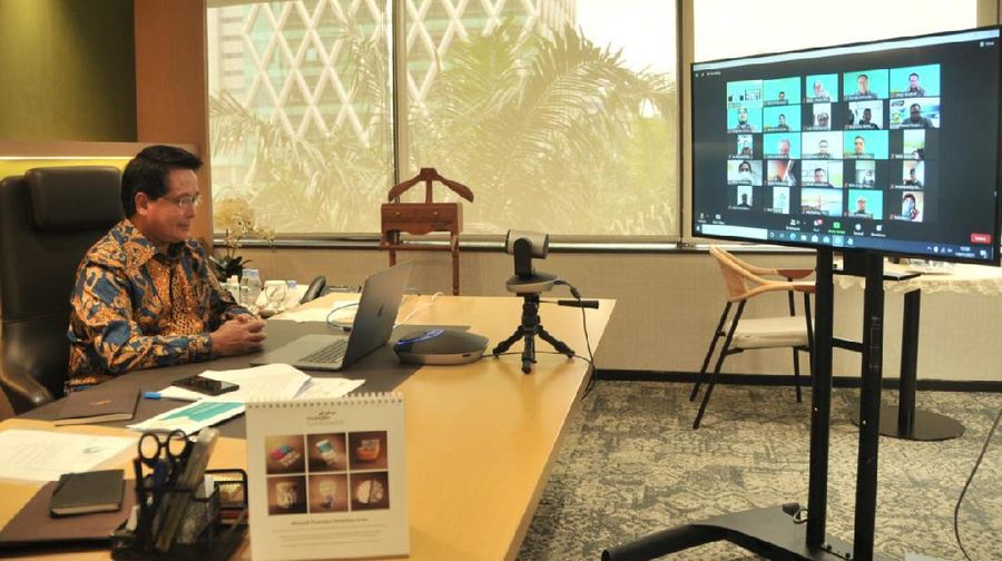 Hery Gunardi saat mengikuti Webinar Sharia Economic Outlook Ekonomi Syariah Indonesia 2021. (Dok: BUMN)