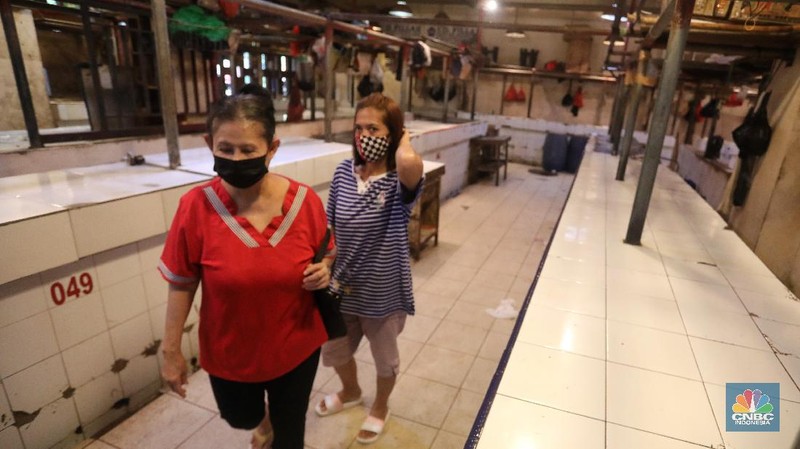 Ilustrasi pasar daging dipasar Senen yang mogok berjualan. (CNBC Indonesia/Andrean Kristianto)
