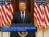 Pidato Perpisahan Trump Tak Sebut Nama Biden