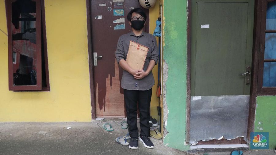 Ilustrasi Fresh Graduate mencari pekerjaan. (CNBC Indonesia/Muhammad Sabki)
