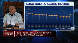 Inflasi Rendah, BI Tahan Suku Bunga Acuan di 3,75%