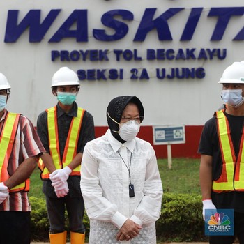 Menteri Risma Pekerjakan 15 PPKS di Proyek Waskita Karya