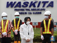 Menteri Risma Pekerjakan 15 PPKS di Proyek Waskita Karya