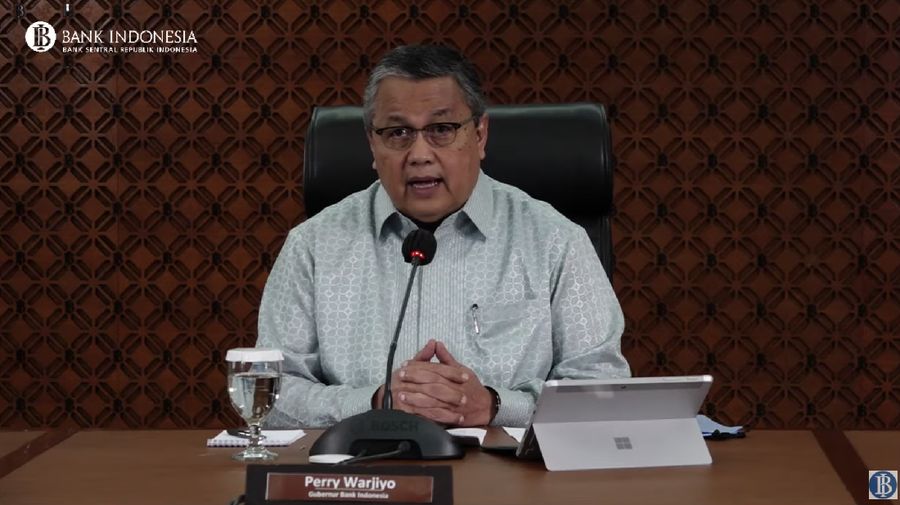 Pengumuman Hasil Rapat Dewan Gubernur (RDG) Bulanan BI. (Tangkapan layar youtube Bank Indonesia)