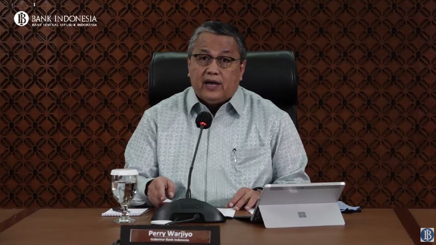 Pengumuman Hasil Rapat Dewan Gubernur (RDG) Bulanan BI. (Tangkapan layar youtube Bank Indonesia)