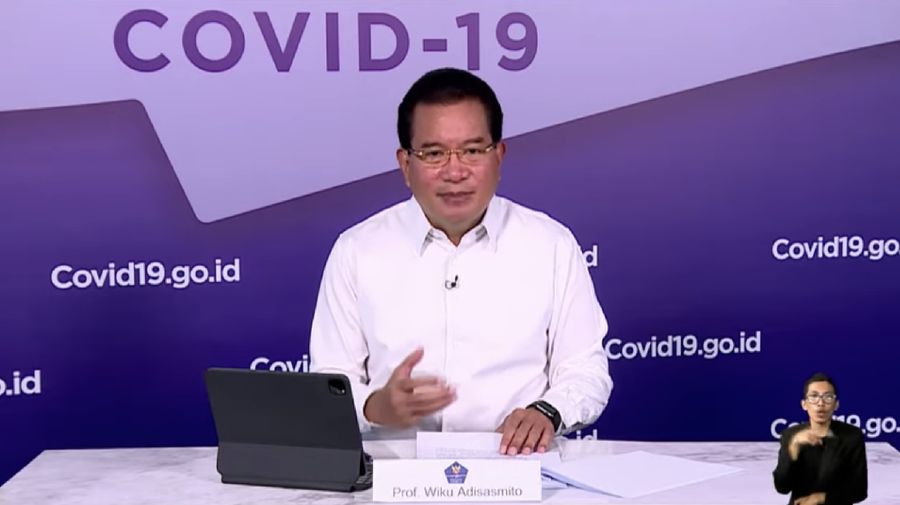 Wiku Adisasmito juru bicara gugus tugas percepatan penanganan Corona memberi Keterangan Pers Juru Bicara terkait Update Data Covid-19 Nasiona. (Youtube/Sekretariat Presiden)