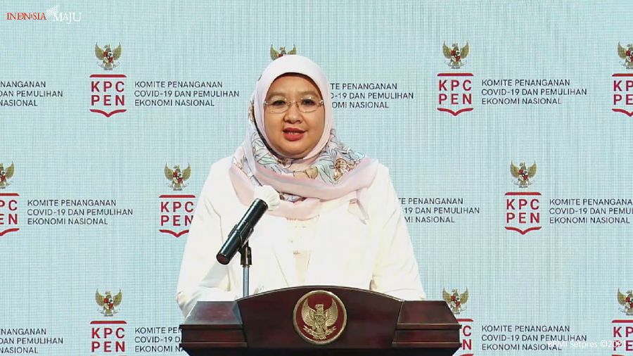 Siti Nadia saat memberikan keterangan pers. (Dok: Tangkapan layar YouTube Setpres)