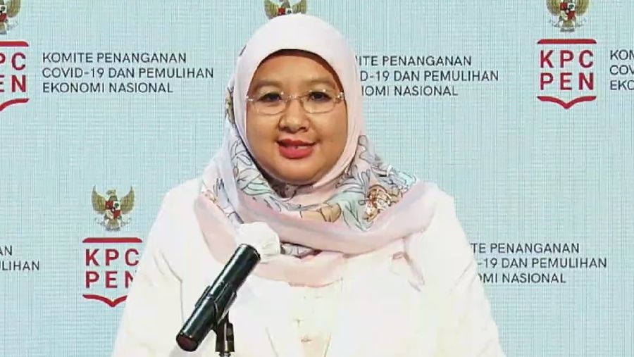 Siti Nadia saat memberikan keterangan pers. (Dok: Tangkapan layar YouTube Setpres)