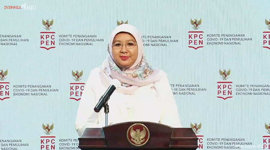 Siti Nadia saat memberikan keterangan pers. (Dok: Tangkapan layar YouTube Setpres)