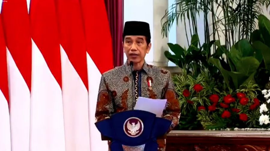 Presiden Joko Widodo dalam acara Peluncuran Gerakan Nasional Wakaf Uang