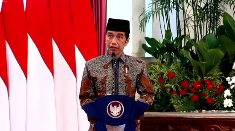 Presiden Joko Widodo dalam acara Peluncuran Gerakan Nasional Wakaf Uang