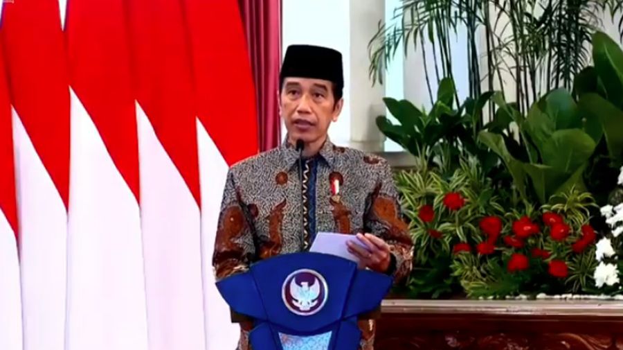 Presiden Joko Widodo dalam acara Peluncuran Gerakan Nasional Wakaf Uang